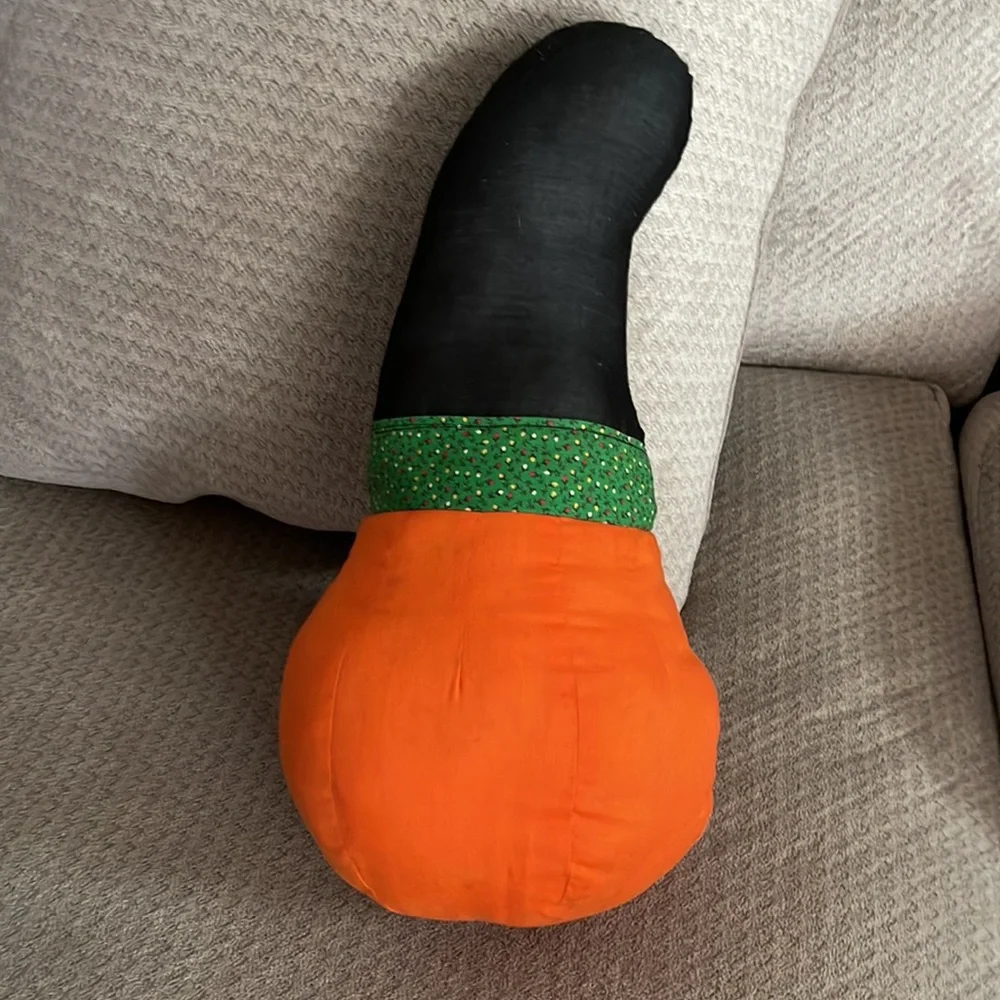 Vintage hand made Halloween pumpkin pillow decor